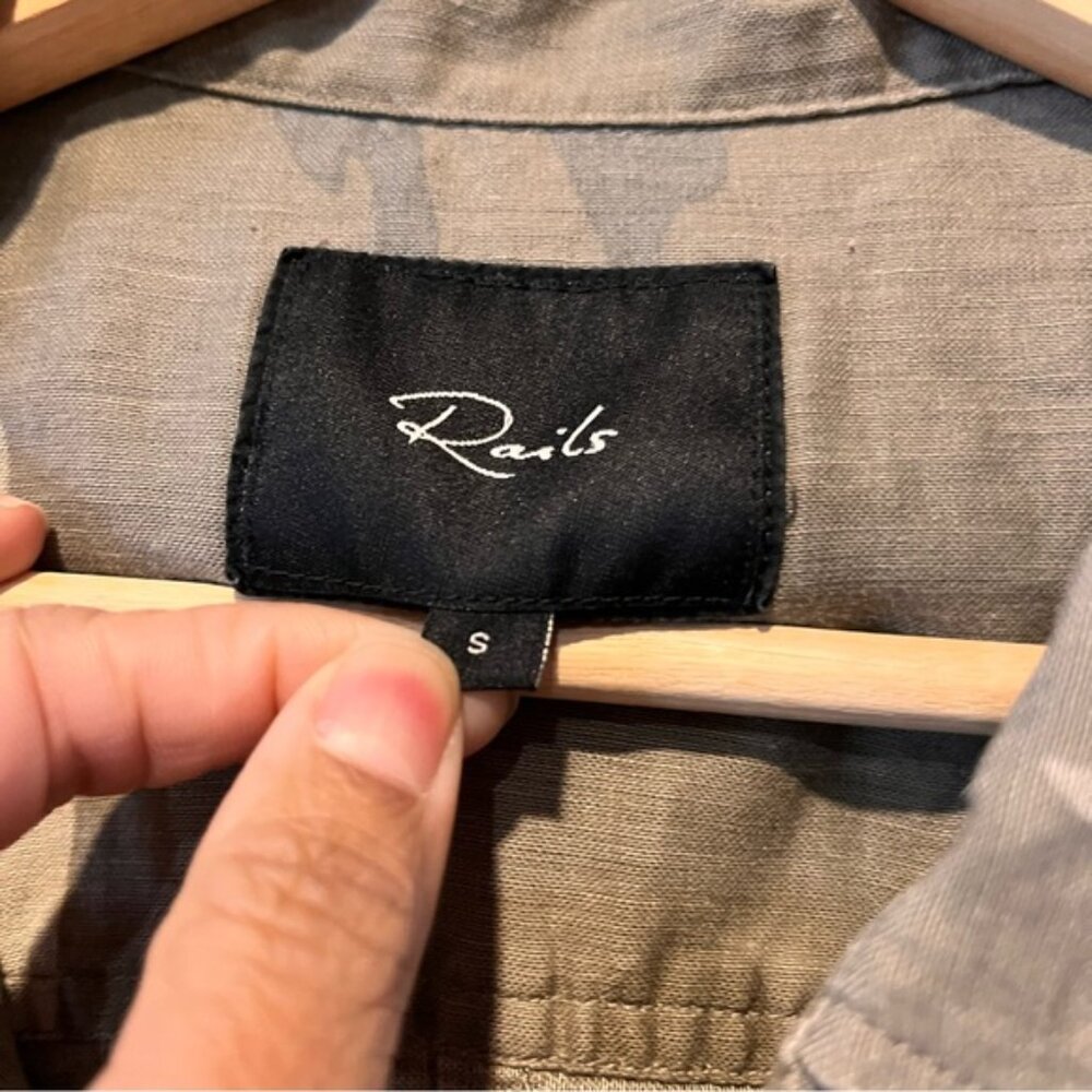 Rails Everett in Camo Size Small Linen/Rayon Blen… - image 2